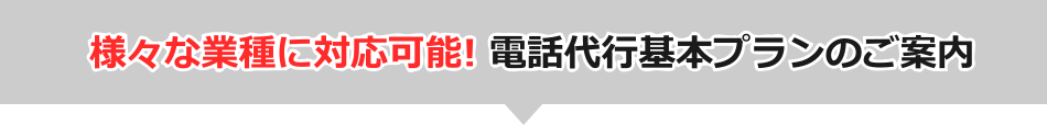 電話代行プラン案内