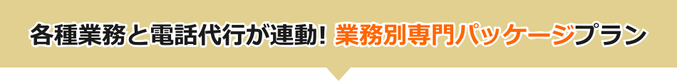 電話代行専門パッケージプラン